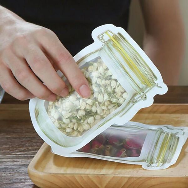 

food savers & storage containers 12pcs self-sealing bag portable sealed transparent seal silicone fresh vacuum fresh-keeping