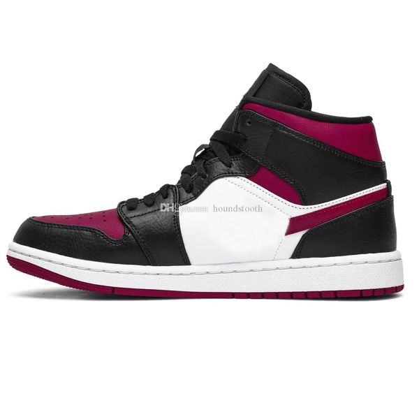 

jumpman 1 mid noble red basketball shoes 1s sneakers 554724 066