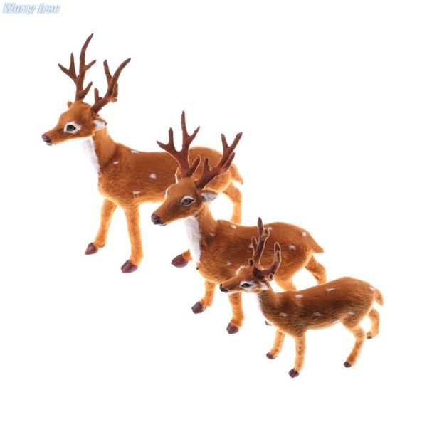 

decorative objects & figurines christmas elk plush reindeer natale ingrosso decoration simulation deer fairy garden miniatures props xmas