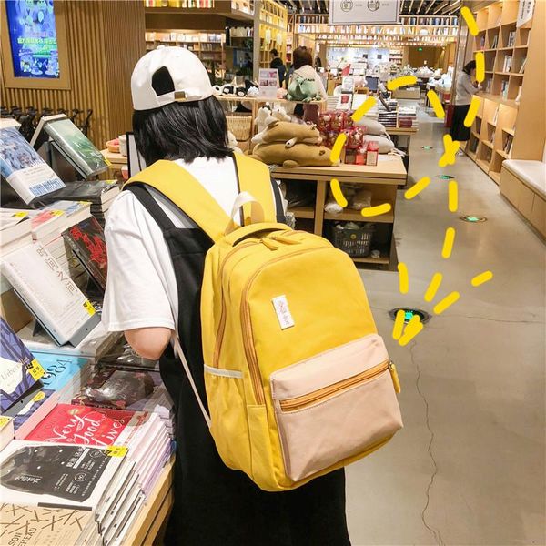 

fashion simple backpack nylon cloth books ins super schoolgirl