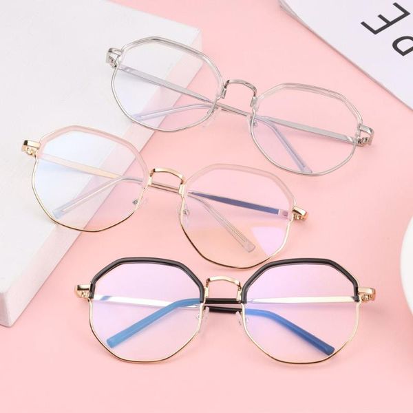 

sunglasses vintage metal square frame transparent lens optical mirror clear eyeglasses glasses eyewear, White;black