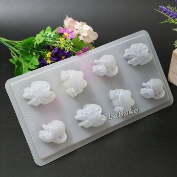 

baking & pastry tools (5pcs/lot) nice 8 cavities butterfly bee frog shape semi-transparent pp plastic moon cake pudding chocolate candy jell