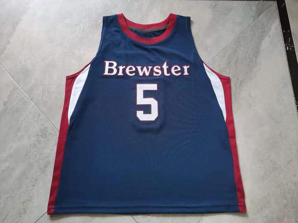 

rare basketball jersey men youth women vintage brewster academy terrence clarke high school phenoms size s-5xl custom any name or number, Black