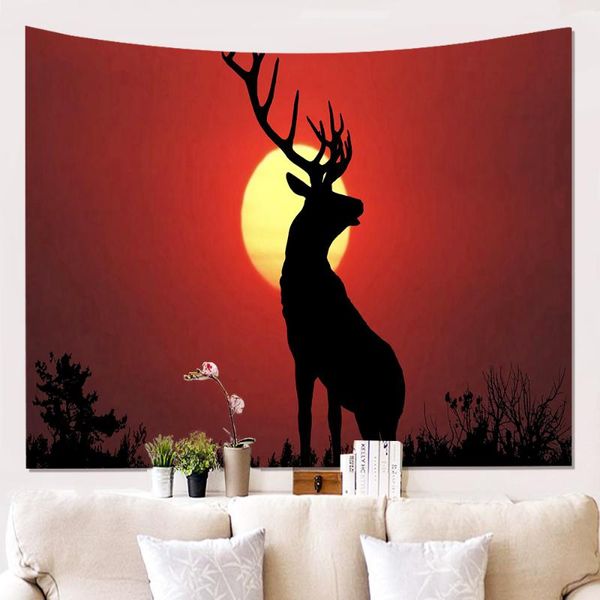 

tapestries sika deer tapestry wall forest nature landscape hippie hanging for bedroom livingroom decor 90x59 inches