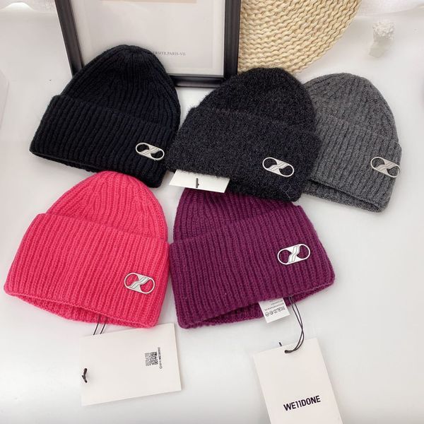 

factory wholesale 50% off we11 hat men's korean wool warm short knitted cold hat women's autumn and winter same welldone fashion, Blue;gray