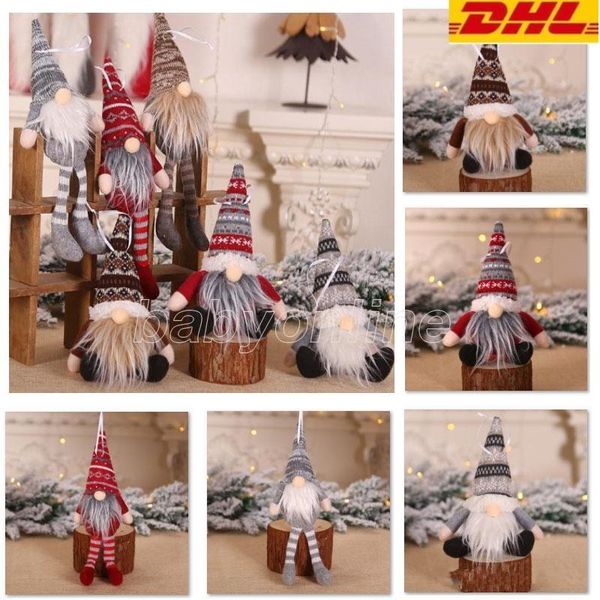 

party christmas decoration ornaments knitted plush gnome doll home decor wall hanging pendant holiday party kids doll gifts