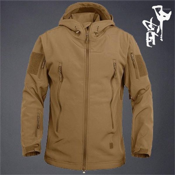 

men's jackets windbreaker outdoor mountaineering suit waterproof warm fleece locomotive assault, Black;brown