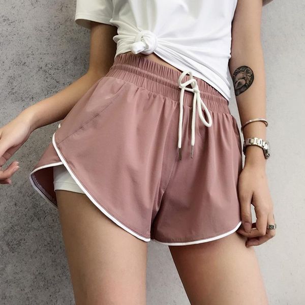 

yoga outfits women sports shorts workout fitness ladies running sport solid quick dry breathable gym sportswear, White;red