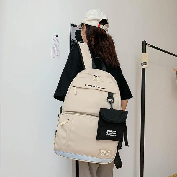 

backpack men and women 2021 casual ladies travel bag for girls lapschool