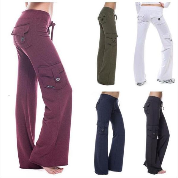 

women's pants & capris 4xl plus size for women flared wide leg flare long trouser office ladies skinny slim patch pocket button slacks, Black;white