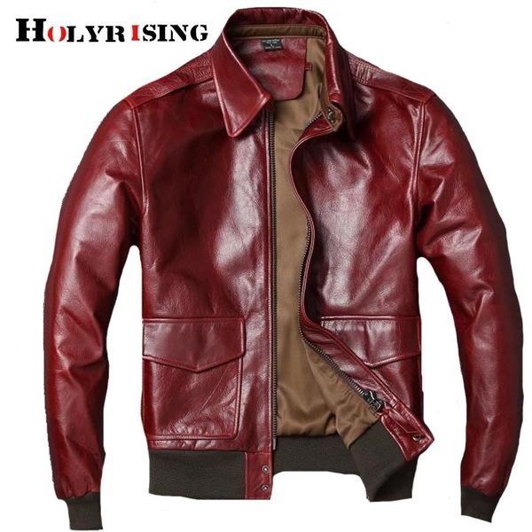 

men's leather & faux mens classic genuine overcoat turn collar cow nature jaquetas wine red chaqueta de moto size 4xl for motorcycle, Black