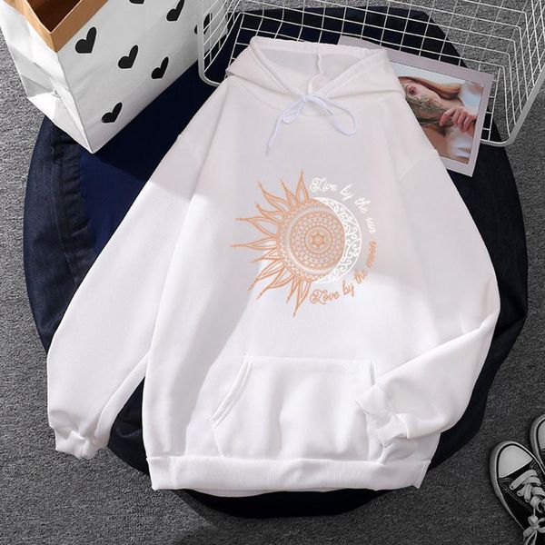 

women's hoodies & sweatshirts clothing autumn winter 2021 printed long sleeve loose hooded sweatshirt with large front pocket harajuku, Black