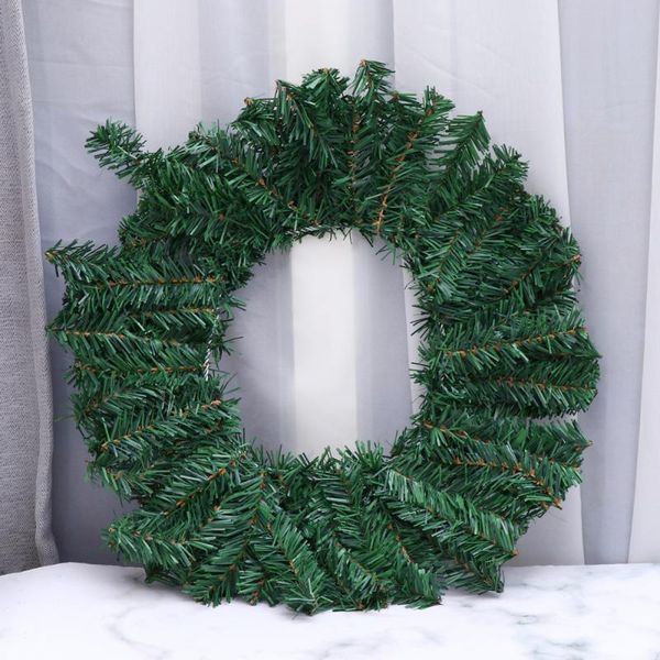 

decorative flowers & wreaths 40cm christmas wreath front door garland with pine needles for party decoration