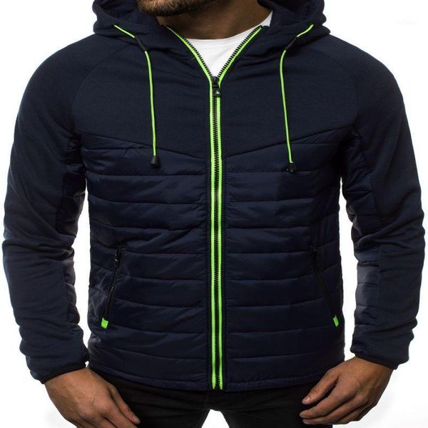 

men's jackets spring and autumn hooded coat contrast fashion jacket leisure sports warm cardigan, Black;brown