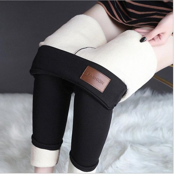 

women warm fleece lined winter pant elastic high waist sweatpants trousers winter leggings(m) gray black g8qb#