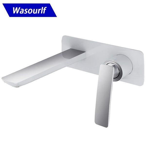 

bathroom sink faucets wasourlf wall mounted solid brass faucet and cold fashion design tap mixer white