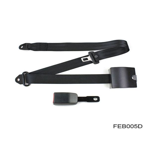 

safety belts & accessories universal retractable seat belt three point car automatically locking for all black color feb005d