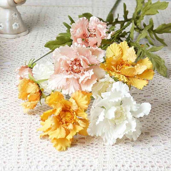 

Color wheel Fengju fashion home decoration single branch simulation flower