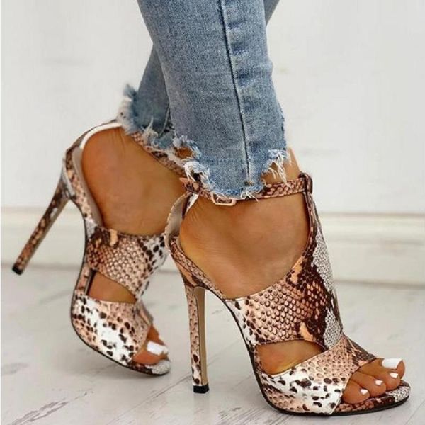 

summer women high heels sandals serpentine ankle strap open toe ladies pumps stiletto platform party wedding shoes big size, Black