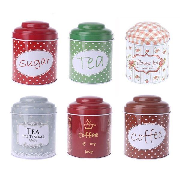 

storage bottles & jars retro metal round candy trinket tin jewelry candle iron box coffee coin case wedding favor gifts