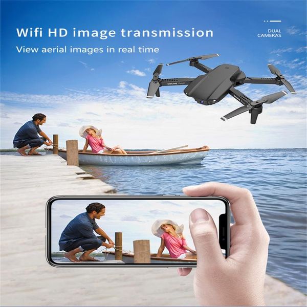

foldable quadcopter 2 cameras 4k wide angle camera drone led light drone trajectory flight helicopter anti-interference