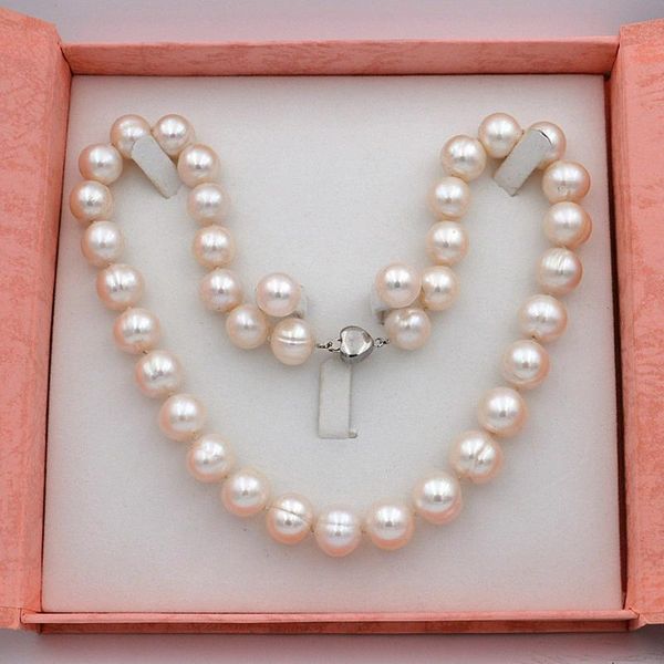 

earrings & necklace fashion jewelry 10-11mm white pearl earring set, Silver