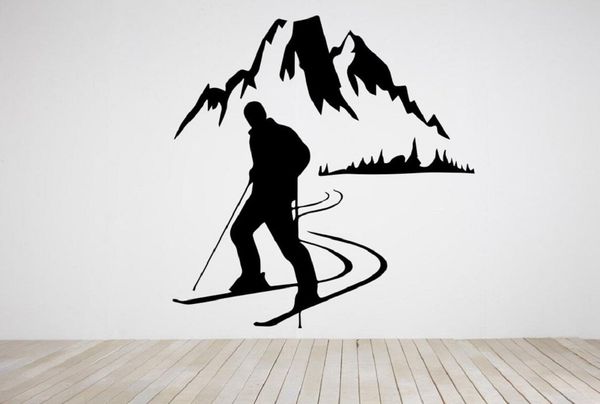 

wall stickers alpine skiing is an extreme winter sports sticker decal mural art decoration
