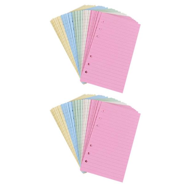 

wall clocks 2pcs six-hole loose leaf paper a6 notepad replacement filler