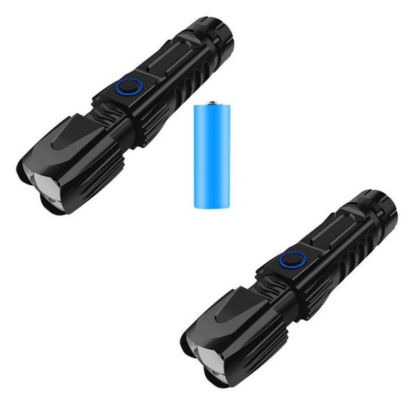

zoom usb rechargeable waterproof flashlights 3 modes led scope of application outdoor night travel torches