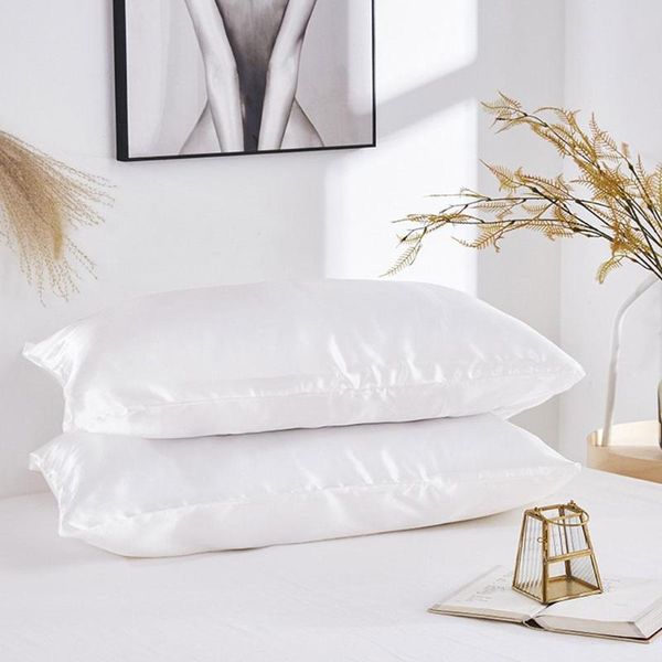 

pillow case 1pc queen satin silk pillowcase simple cover home bedding smoothy rectangle velvet