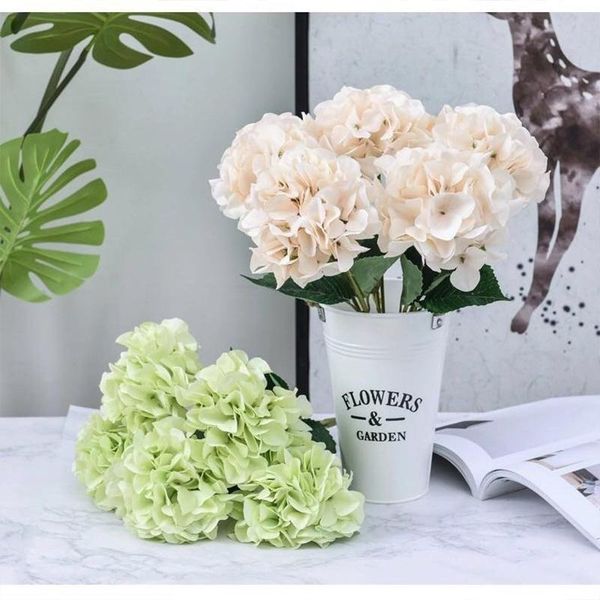 

decorative flowers & wreaths 5 heads hydrangea bouquets high-end wedding hall, el decoration,home road decoration artificial