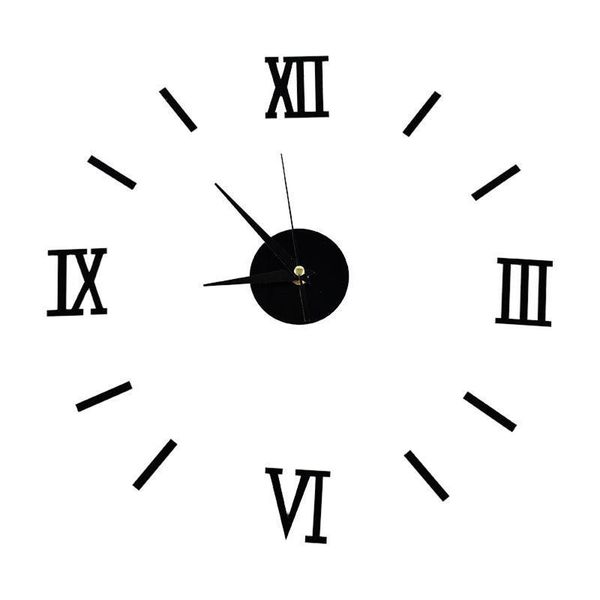 

punch-frameless wall clock 10*15*4cm 3d acrylic diy decoration silent simple for home livingroom bedroom fpin clocks