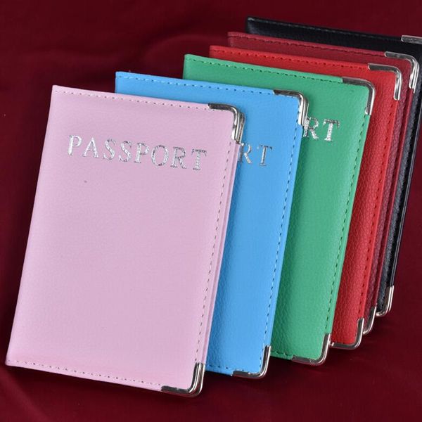 

toiletry kits casual pu leather passport covers travel id card holder wallet case