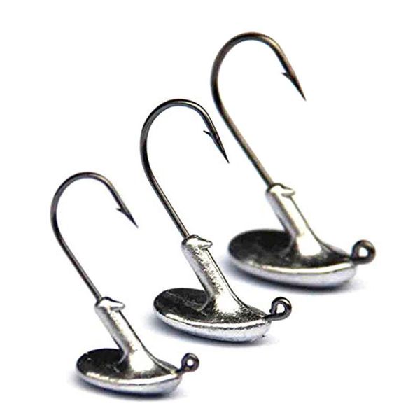 

lot tumbler lead head hook jig baits saltwater freshwater fishing hooks