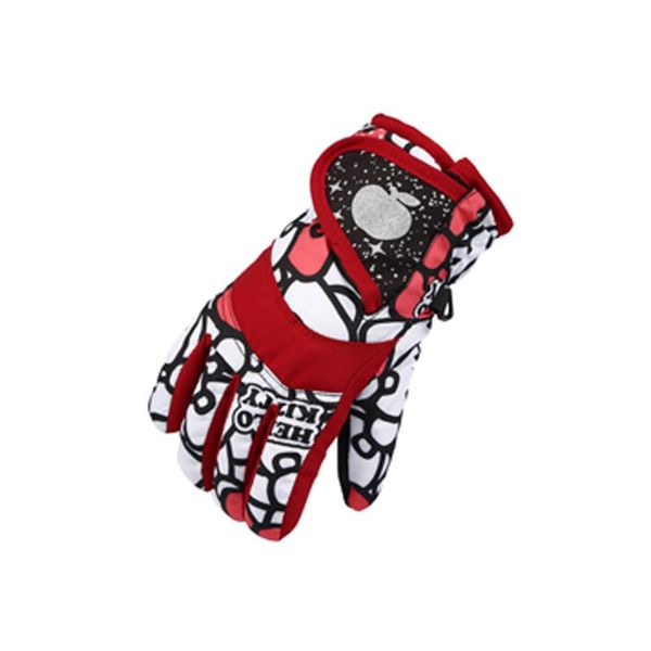 

sports gloves winter for kids boys girls snow windproof mittens outdoor skiing sport bicycle ropa mujer, Black