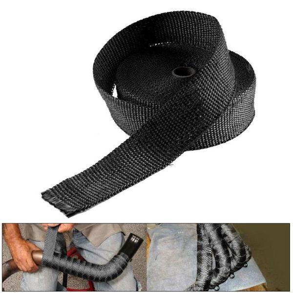 

motorcycle car accessories titanium exhaust heat wrap roll for fiberglass shield tape with stainless ties pipe