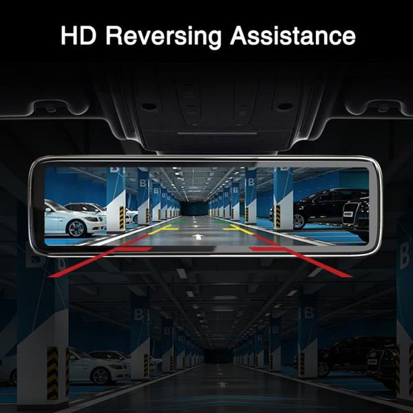 

car video 12 inch rear view mirror dvr gps navigation with 4 pin auto dash cam hd recorder dashboard