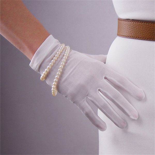 

100% natural silk gloves female summer thin uv sunscreen breathable sleep moisturizing elastic touch screen driving mittens l36l 211124, Blue;gray