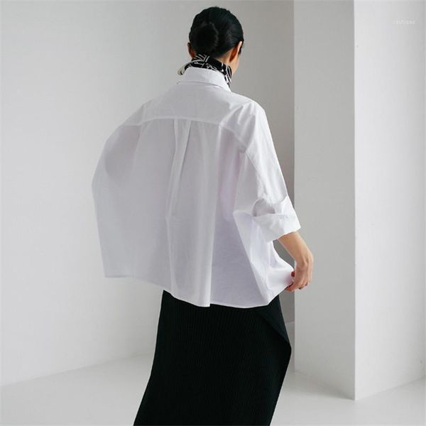 

women's blouses & shirts ihobby women loose cloak white shirt fashion turn down collar bat long sleeve sunscreen cape female autumn clo