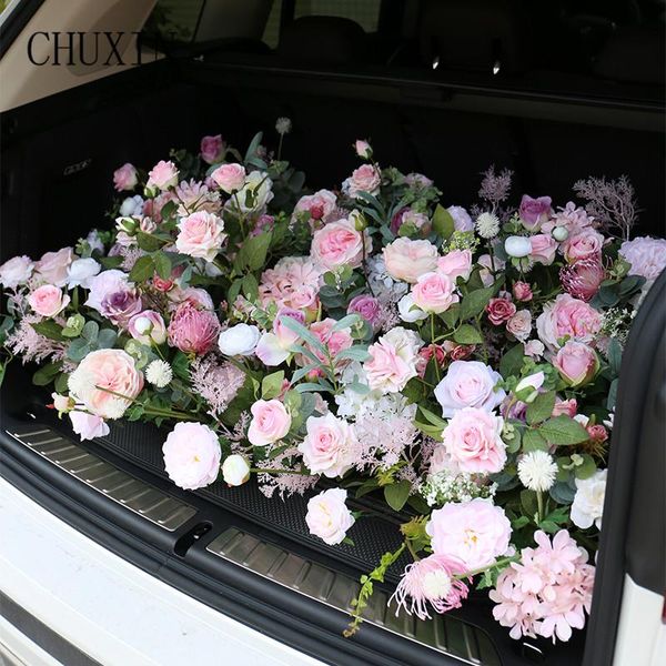 

decorative flowers & wreaths creative wedding car tail confession props floral arrangement window background stage simulation flower wall ho