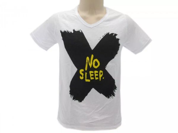 

t shirt solo parole uomo basic no sleep, White;black