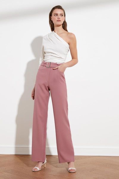 

women's pants & capris trendyol arched twoss21pl0104, Black;white