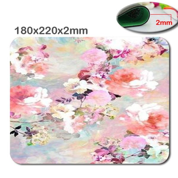 

mouse pads & wrist rests arrival customized rectangle flowers mousepad anti slip comfort pad - durable office accessory gift 220*180*2mm