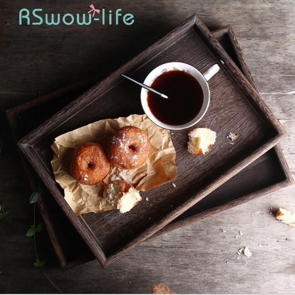 

kitchen storage & organization creative wooden tea trays rectangular solid wood home tray food for household items