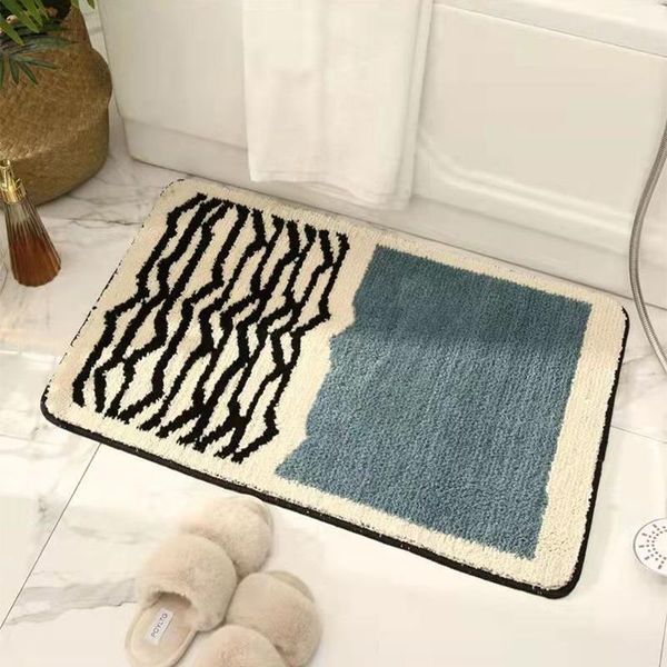 

bath mats minimalist light luxury bathroom absorbent floor mat door non slip foot entrance polyester
