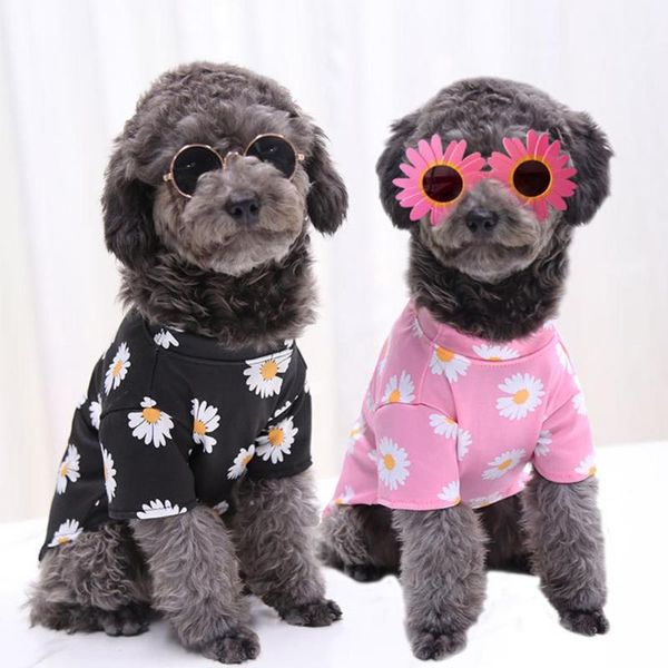 

daisy puppy coat spring summer travelling outfit t-shirt for small medium dogs pet dog clothes cloth teddy bichon chihuahua apparel