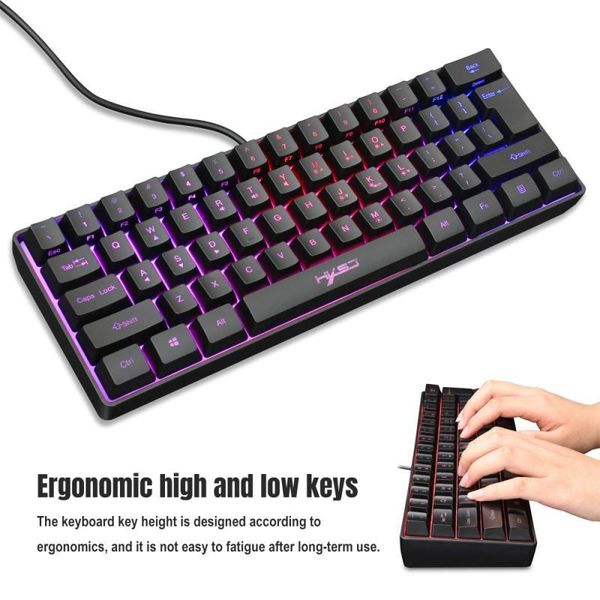 

keyboards 61 key mechanical keyboard usb wired led backlit axis gaming for deskdrop
