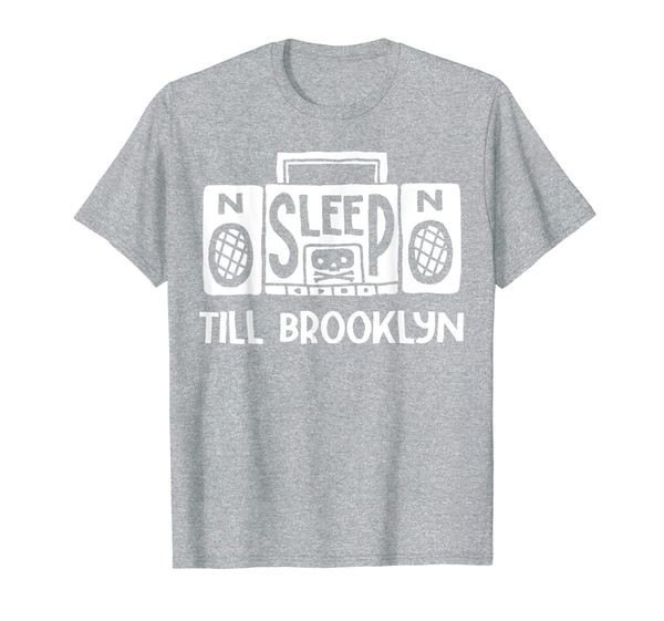 

no sleep till brooklyn boombox t-shirt, White;black