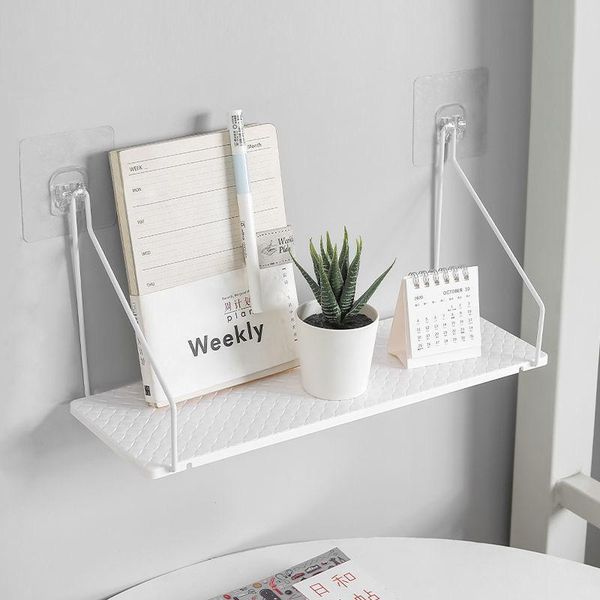 

hooks & rails wall shelf one-word partition hanging punching living room creative storage bookshelf rack