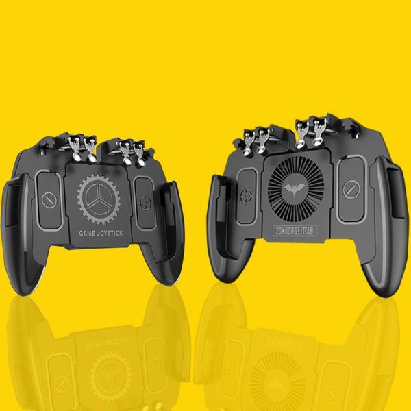 

game controllers & joysticks metal mechanical stretchable pubg gaming gadget six finger linkage rechargeable heat dissipation gamepad